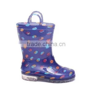 Boys Clear PVC Rain Boots With Handle thumbnail-1