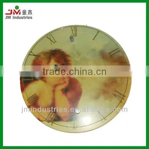 Antique Home Decorative Wooden Angel Themed Wall Clock thumbnail-1