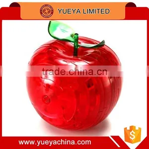 Sweet 3D Big Red Crystal Apple Jigsaw Lovely House Decor thumbnail-1