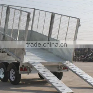 Fully Hot Deep Galvanized Tipping Trailer ,dump Wagon, Tandem Axles With Battary Oil Tank and Wire Mesh Fence thumbnail-3