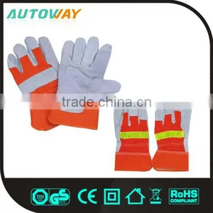 Cow Split Reflective Working Leather Gloves thumbnail-1