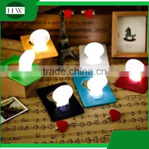 MIni Portable Pocket Bulb Shape Led Card Night Light Lamp thumbnail-5