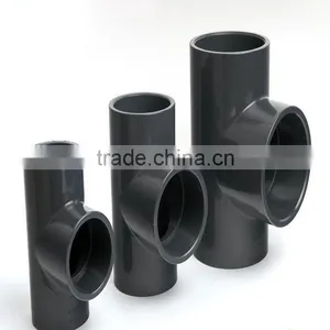 PVC Pressure Pipe Fitting Straight Tee for Drinking Water Supply DIN8063 PN16 thumbnail-1
