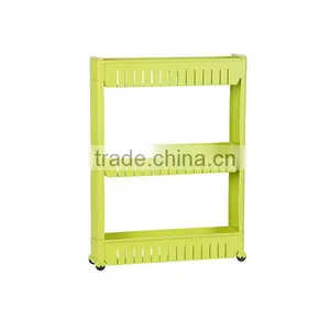 Multi-purpose Removable 3-layer Plastic Bathroom Shelf Crevice Gap Commodity Shelf thumbnail-1