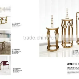 C366-1 Stainless Steel Marble Coffee Table thumbnail-4