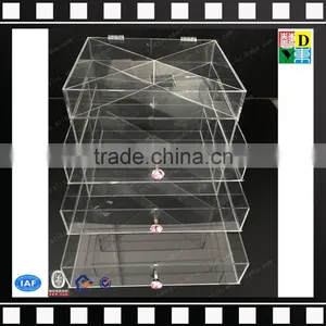 2016 Purple Diamond Handle Clear Desktop Acrylic Cosmetics Makeup Organizer thumbnail-1