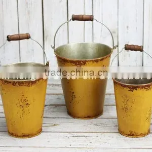 Antique Effected Metal Cheap Flower Bucket thumbnail-1
