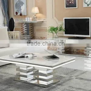 Luxury Modern Stainless Steel Dining Table and Chairs AH066 thumbnail-2