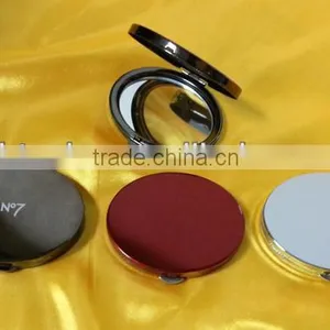 New Design Foldable Round Metal Custom Logo Pocket Compact Mirror thumbnail-1