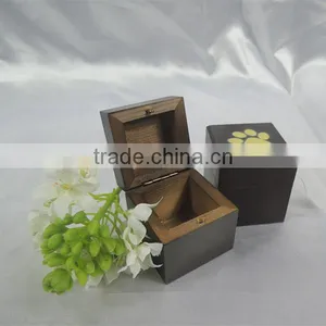 Mini Size Pine Wood Cremation Wood Pet Urn With Paw Print thumbnail-1