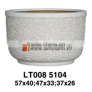 Southern Vietnam Wholesaler Classic Nursery Round Poly Tile Planter thumbnail-1