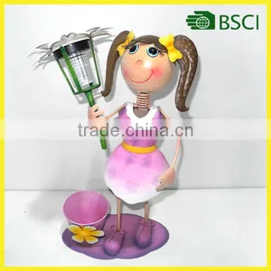 YS15067 Metal Girl Craft Solar Light for Garden Decoration thumbnail-1