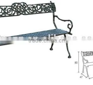 Classic Wooden And Cast Iron Garden Bench thumbnail-3