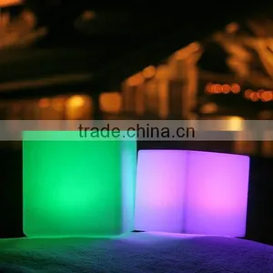New Style School Kitchen Bar Led Cube Stool thumbnail-1