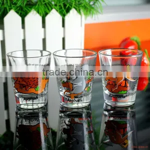Painted Shot Glass Cup Set of 4 thumbnail-1