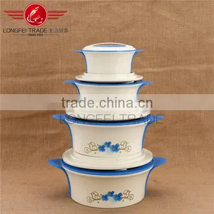 4pcs Fresh-keeping Box, 0.5L, 1L, 1.5L, 2L Food Warmer ,lunch-box, Plastic Outer+ Stainless Steel Inner Storage thumbnail-1