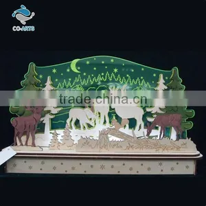 2015 New Arrival Multi Color Christmas Decoration Wooden Light thumbnail-1
