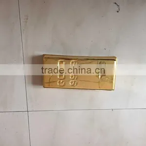 Plastic Vac-formed Thick Film Blister Rectangular Cover With Gold Plating thumbnail-1