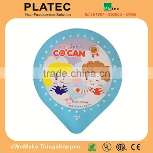 China Made High Quality Aluminum-plastic Lid, pp Lacquered Coated Aluminum Foil Lid for Packing Yogurt Cups thumbnail-1