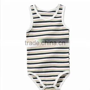 100% Cotton no Sleeves Baby Boy Rompers Wholesale thumbnail-1
