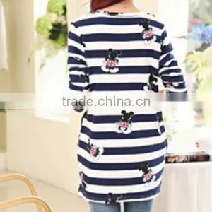 China Wholesale Maternity Clothing 100% Polyester Flutter Sleeve Floral Printed Chiffon thumbnail-2