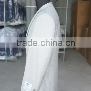 Wedding Dress Blazer for Men T/r Two Button White Slim Fit Jacket thumbnail-2