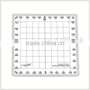 Navigational Grid Protractor - Square Nautical Protractor / Flexible Plastic Protractor Plotter ( 1 mm ) # KPP-5 thumbnail-1