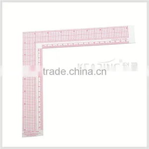 Kearing High Quality L Shaped Ruler 8'' & 16cm Durable for Fashion Design Plastic Rulers # 5808 thumbnail-2