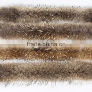 BBG-H-9 Natural Color Real Raccoon Fur Trim for Hood thumbnail-6