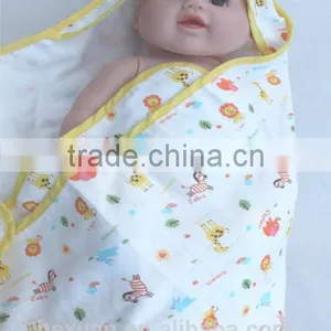 OEM Factory or 10 Stocked Designs Baby Muslin Towel /Baby Swaddle Blanket thumbnail-5