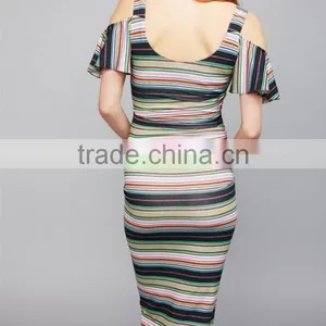 Cold Shoulder Pregnant Clothes Summer Dress for Pregnant thumbnail-4