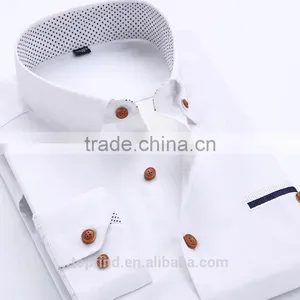 High Quality Customise 2016 New Arrival Cheap Mens Uniform Office Shirt With Private Logo thumbnail-2