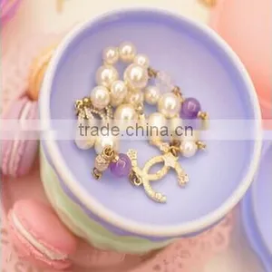 New Hot Fashion Sweet Macarons Storage Box Candy Color For Jewelry Earring Outing Boxes Living Essential thumbnail-5