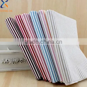 Fashion Gold Print Plaid Stripe Cotton Jute Fabric for Shirt thumbnail-1