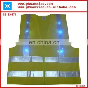 Factory Custom Made Light Mesh Led Tubes Flashing Led Lights High Visibility Flashing LED Security Vest thumbnail-1