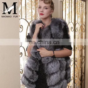 2015 New Design China Wholesale Fox Fur Vest Womens Real Fur Vest thumbnail-5