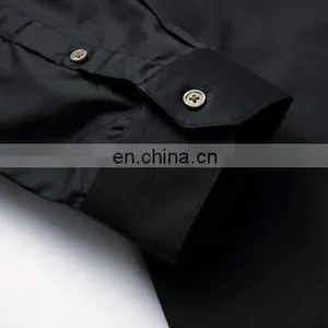 High Quality Custom Designs Man Black Oxford Dress Shirt thumbnail-4