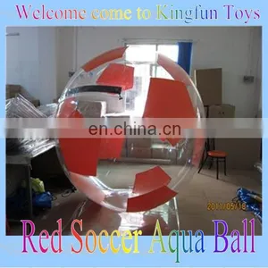 PVC/TPU Red Soccer Aqua Ball thumbnail-1