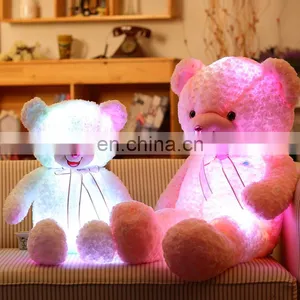 Wholesale Four Colors 30cm,50cm,80cm Teddy Bear Stuffed Plush Shining LED Light Up Lighting Electronic Soft Toys thumbnail-2