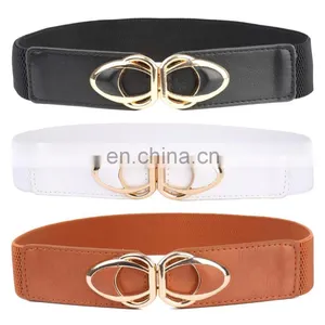 Grace Karin Women Ladies Girls Metal 1.5" Bow-Knot Buckle Stretchy Elastic Waist Belt Waistband CL010485 thumbnail-1
