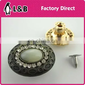 Latest Design Fashion Custom Jeans Button Silver Metal Botton Glass Stone thumbnail-5