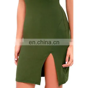 Hot!Sexy Women Wear Side Slit Design Summer Fashion Bodycon Dress thumbnail-4