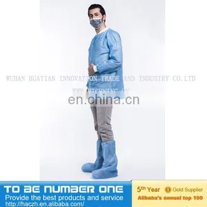 Nonwoven Disposable Lab Coat/work Uniform/work Wear thumbnail-1