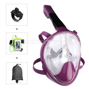 New Snorkel Mask Full Face Scuba Diving Gear Snorkel Snorkel Mask Full Face Dry Snorkeling Mask Factory Directly OEM thumbnail-3