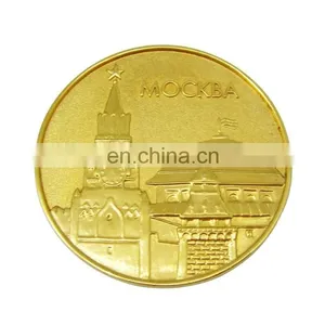 Delicate Gold Plated Metal Coin, Custom Souvenir Metal Coin thumbnail-5