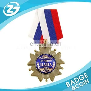 Promotion Gift Custom Zinc Alloy Metal Sport Medal With Ribbon thumbnail-2
