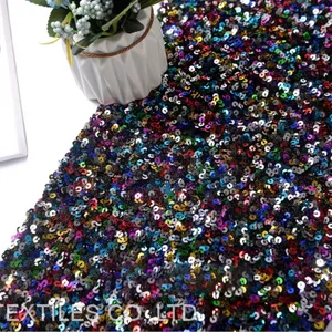 5mm Sequin Fabric Rainbow Colour thumbnail-1
