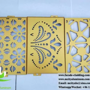 Exterior 3mm Aluminum Facade Laser Cut Metal Cladding Panel Supplier in China Durable Finish RAL Color thumbnail-1
