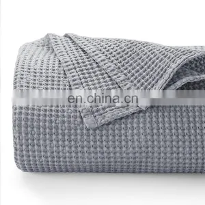 Nice Quality Durable 100% Cotton Wonderfully Soft Cotton Blanket For Home Decoration thumbnail-3