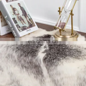 NAturelife Non-slip Bedside Bed Mats Table Grey Faux Arctic Wolf Rugs With Logo thumbnail-3